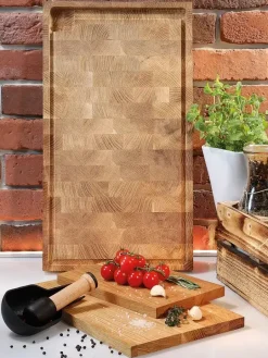 ZASSENHAUS Blok do siekania typu end grain, drewno dębowe / 54 x 30 x 4 cm