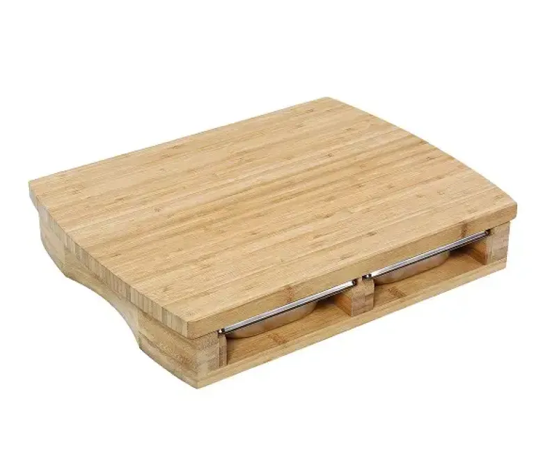 ZASSENHAUS Deska do krojenia z 2 tackami 46 × 35 x 8 cm / Drewno bambusowe