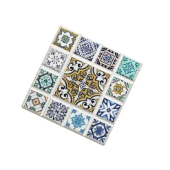 ZASSENHAUS | Marrakesch | podkładka pod szklankę, ceramika/korek, 11 x 11 cm, romb
