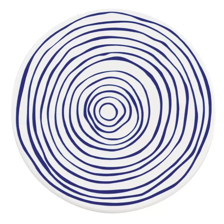 ZASSENHAUS | Nordic | podkładka pod szklankę, ceramika/korek, śred. 11 cm, kręgi