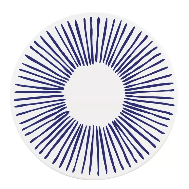 ZASSENHAUS | Nordic | podkładka pod gorące naczynia, ceramika/korek, śred. 20 cm, kreski