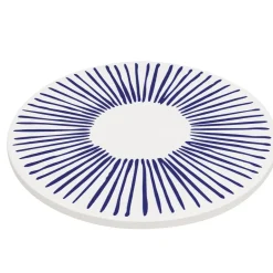 ZASSENHAUS | Nordic | podkładka pod gorące naczynia, ceramika/korek, śred. 20 cm, kreski