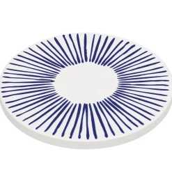 ZASSENHAUS | Nordic | podkładka pod szklankę, ceramika/korek, śred. 11 cm, kreski