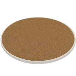 ZASSENHAUS | Nordic | podkładka pod szklankę, ceramika/korek, śred. 11 cm, kreski