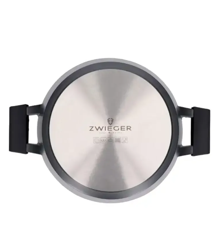 ZWIEGER BLACK STONE Garnek 3,6 l z pokrywką 24 cm GREBLON non-stick
