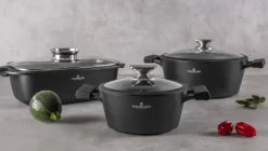 ZWIEGER BLACK STONE Garnek 3,6 l z pokrywką 24 cm GREBLON non-stick