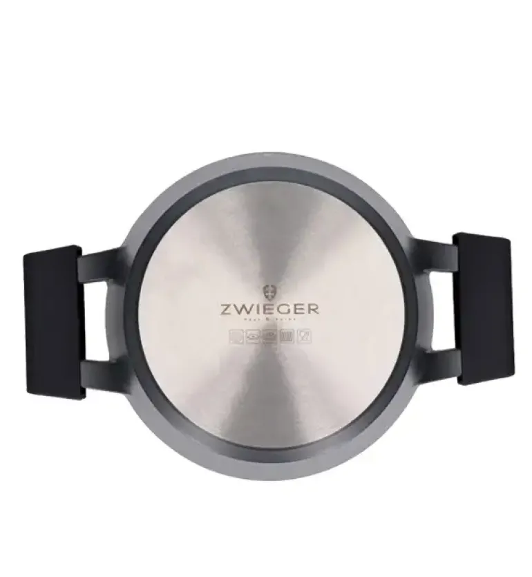 ZWIEGER BLACK STONE Garnek 2,1 l z pokrywką 20 cm GREBLON non-stick