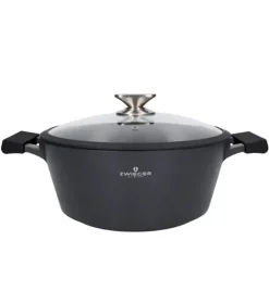 ZWIEGER BLACK STONE Garnek 5,5 l z pokrywką 28 cm GREBLON non-stick
