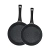ZWIEGER BLACK STONE Komplet patelni uniwersalnych 24 + 28 cm / GREBLON non-stick