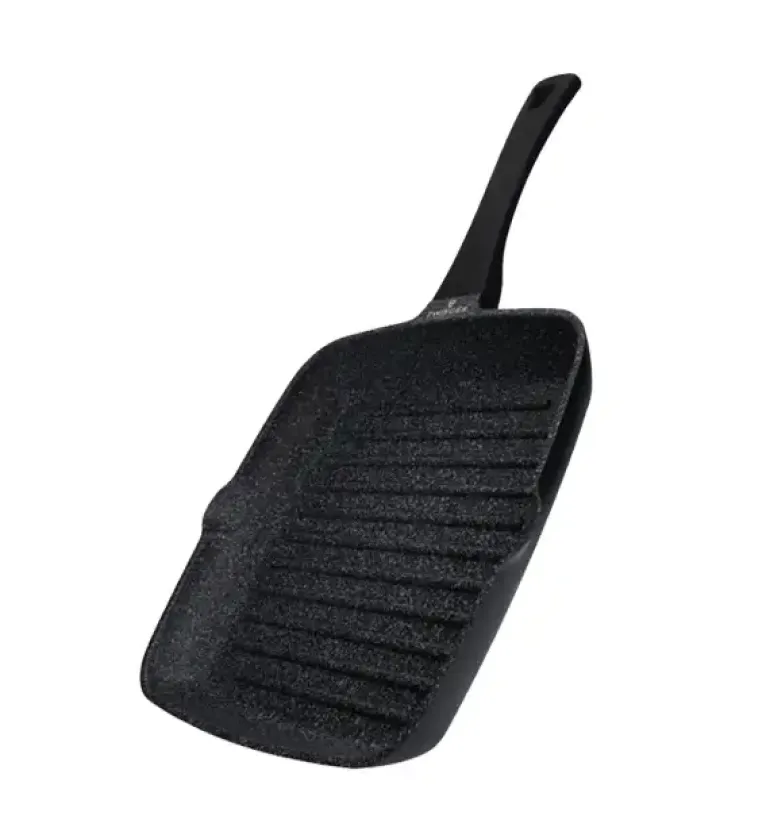 ZWIEGER BLACK STONE Komplet patelni 24, 28 cm + Patelnia grillowa 28 cm + Pokrywka uniwersalna Tadar / GREBLON non-stick