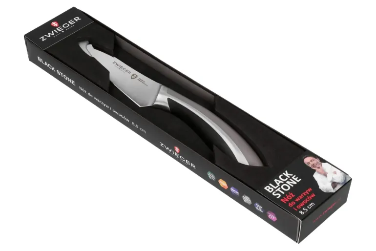 ZWIEGER BLACK STONE Nóż do warzyw i owoców 8,5 cm / niemiecka stal nierdzewna