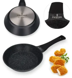 ZWIEGER BLACK STONE Patelnia 24 cm GREBLON non-stick