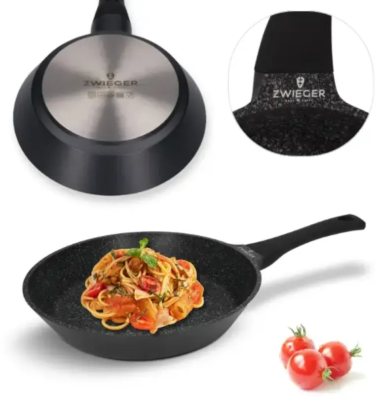 ZWIEGER BLACK STONE Patelnia 28 cm GREBLON non-stick