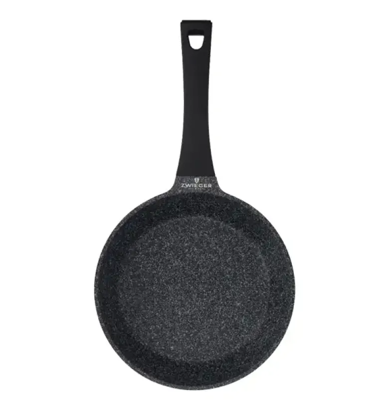 ZWIEGER BLACK STONE Patelnia 28 cm + Pokrywka uniwersalna Tadar / GREBLON non-stick