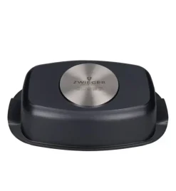 ZWIEGER BLACK STONE Zestaw garnków z pokrywkami 20, 24, 28 cm + Brytfanna 32 cm / GREBLON non-stick
