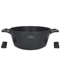 ZWIEGER BLACK STONE Zestaw Garnek z pokrywką 28 cm + Rondel 16 cm + Patelnie 20, 24, 28 cm