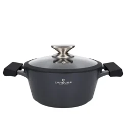 ZWIEGER BLACK STONE Zestaw garnków z pokrywkami 24, 28 cm + Patelnie 24, 28 cm