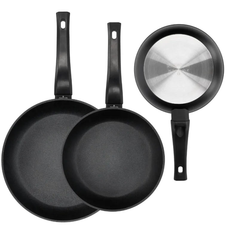 ZWIEGER CALDO Komplet patelnie 20, 24, 28 cm powłoka nieprzywierająca
