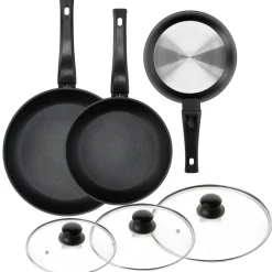 ZWIEGER CALDO Komplet patelnia 20, 24, 28 cm + pokrywki uniwersalne