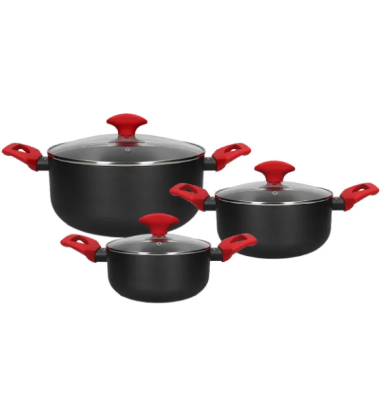 ZWIEGER CARMINA Komplet 3 garnków z pokrywkami 16, 18, 24 cm | indukcja | aluminium