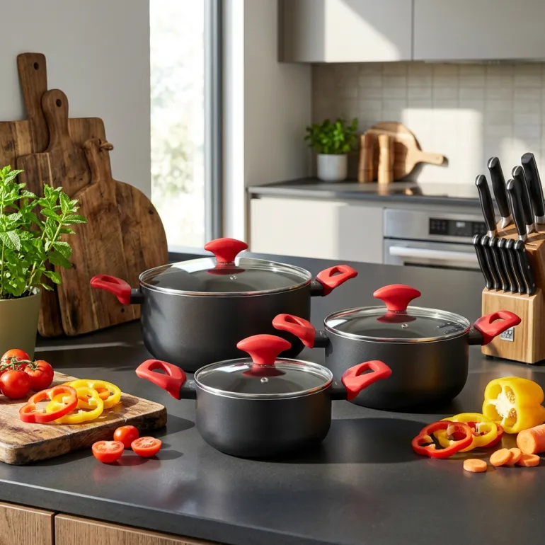 ZWIEGER CARMINA Komplet 3 garnków z pokrywkami 16, 18, 24 cm | indukcja | aluminium