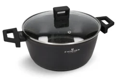 ZWIEGER FORTE Garnek 4,5 L z pokrywką 24 cm / czarny / aluminium