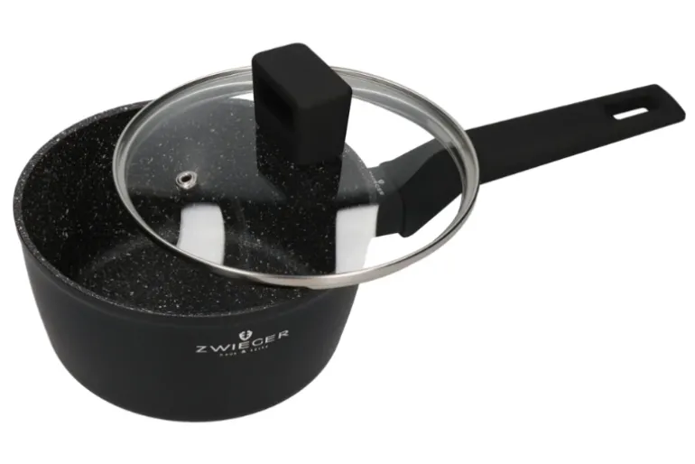 ZWIEGER FORTE Komplet garnków z pokrywkami / 16, 18, 20, 24 cm + Patelnia 20, 24, 28 cm + Brytfanna VERON + Pokrywki silikonowe KAIA HOME