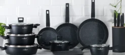 ZWIEGER FORTE Komplet garnków z pokrywkami 8 el /16, 18, 20, 24 cm + Patelnia 20, 24, 28 cm+ pokrywki silikonowe / aluminium