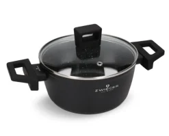 ZWIEGER FORTE Komplet garnków z pokrywkami / 16, 18, 20, 24 cm + Patelnie 20, 24, 28 cm + Pokrywki szklane KAIA HOME