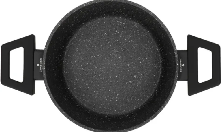 ZWIEGER FORTE Komplet garnków z pokrywkami / 16, 18, 20, 24 cm + Patelnie 20, 24, 28 cm + Pokrywki szklane KAIA HOME