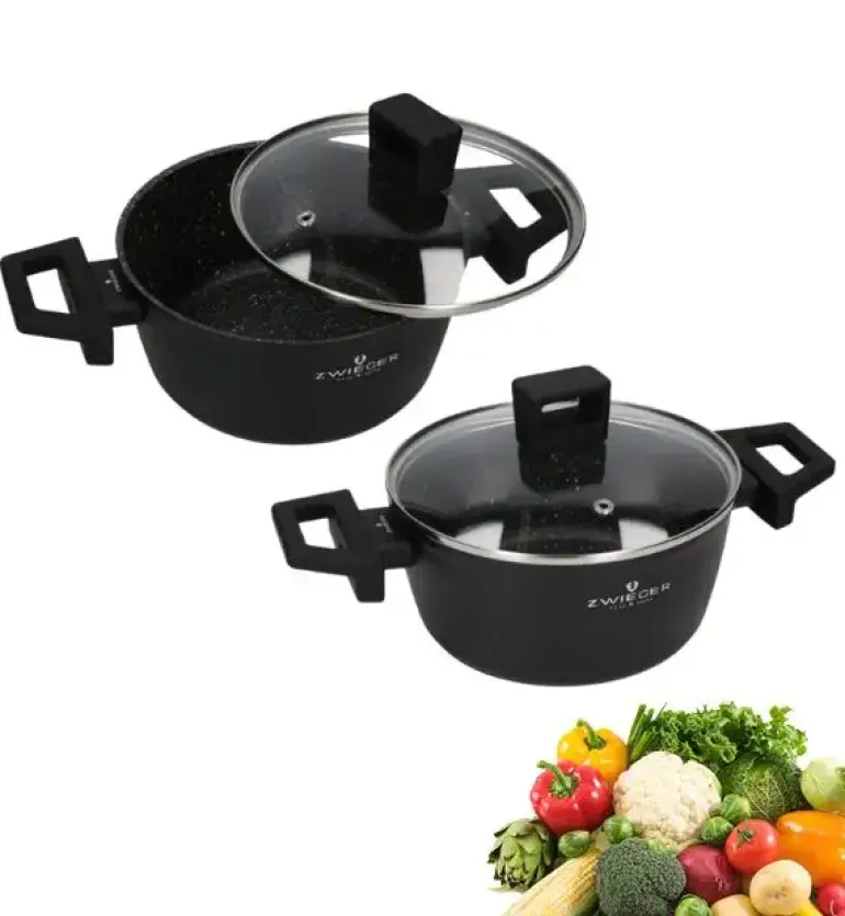 ZWIEGER FORTE Komplet garnków z pokrywkami 4 el /18, 20 cm / aluminium