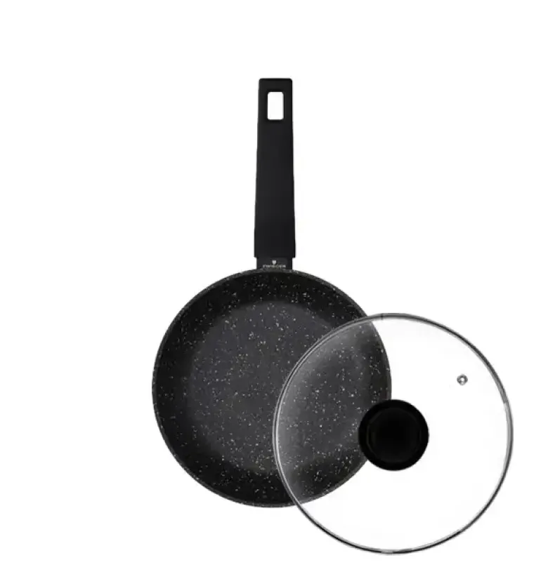 ZWIEGER FORTE Komplet patelnie aluminiowe 20, 28 cm / powłoka granitowa PFLUON + pokrywki
