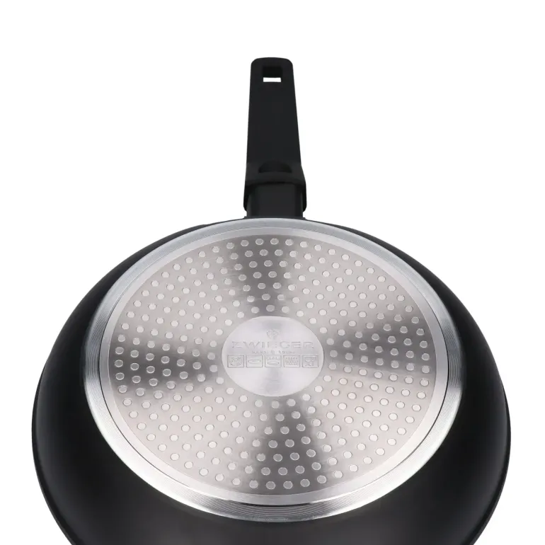 ZWIEGER FORTE Komplet patelnie aluminiowe 20, 28 cm / powłoka granitowa PFLUON + pokrywki