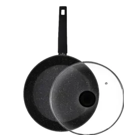 ZWIEGER FORTE Komplet patelnie aluminiowe 20, 28 cm / powłoka granitowa PFLUON + pokrywki