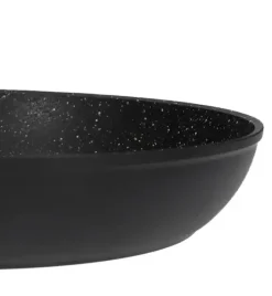 ZWIEGER FORTE Komplet patelnia aluminiowa 28 cm / powłoka granitowa PFLUON + pokrywka silikonowa