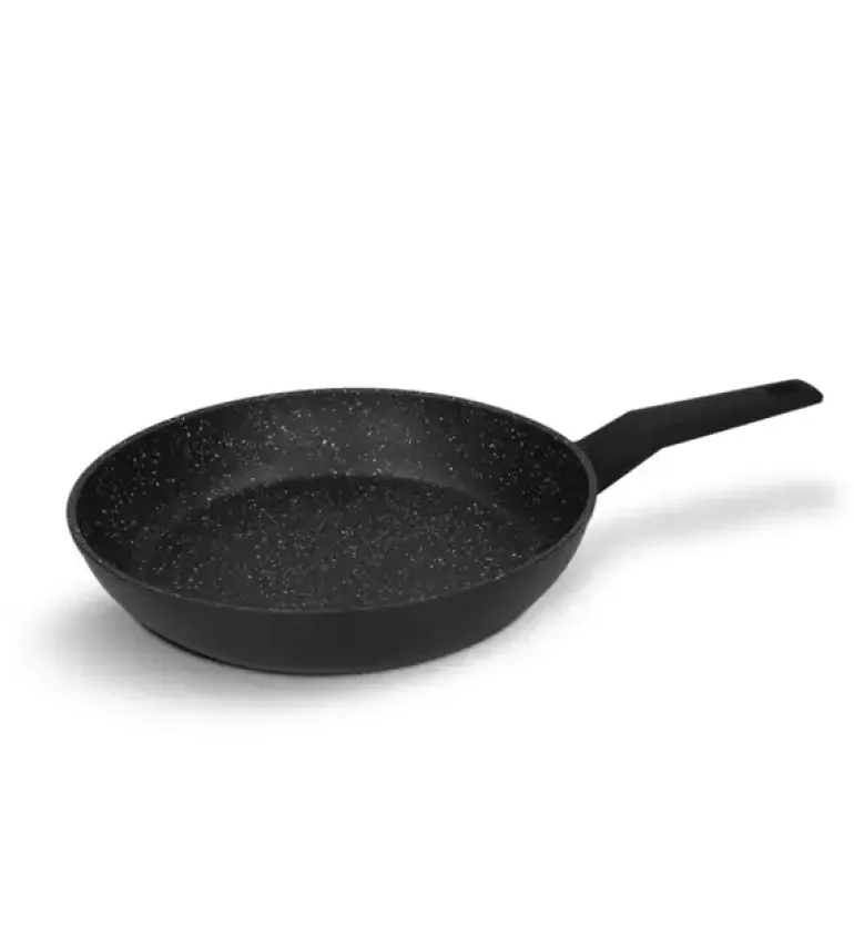 ZWIEGER FORTE Komplet patelnia aluminiowa 28 cm / powłoka granitowa PFLUON + pokrywka silikonowa