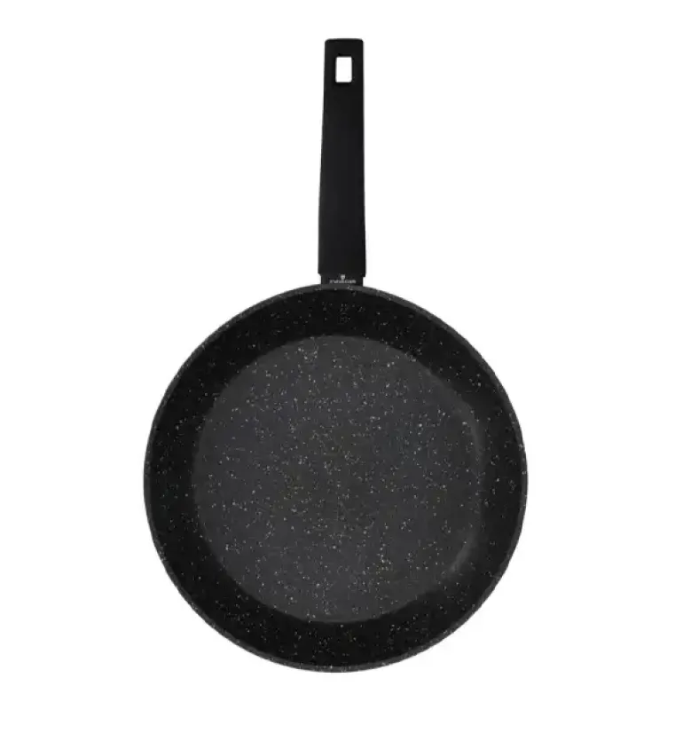 ZWIEGER FORTE Komplet patelnia aluminiowa 28 cm / powłoka granitowa PFLUON + pokrywka silikonowa