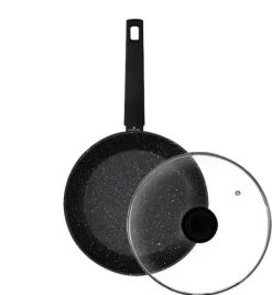 ZWIEGER FORTE Komplet patelnie aluminiowe 20, 24, 28 cm / powłoka granitowa PFLUON + pokrywki