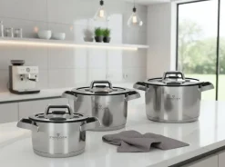 ZWIEGER KLASSIKER PRO BLACK Komplet garnków z pokrywkami 8 el / stal nierdzewna