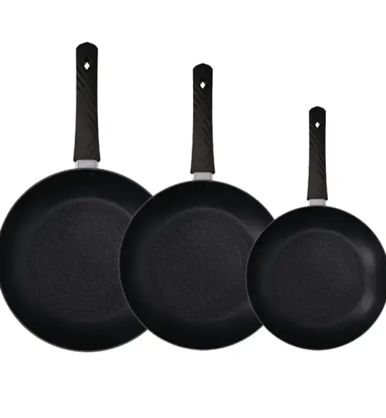 ZWIEGER LOVRO Komplet Patelnia 20, 24, 28 cm + pokrywki | aluminium | powłoka PFLUON indukcja
