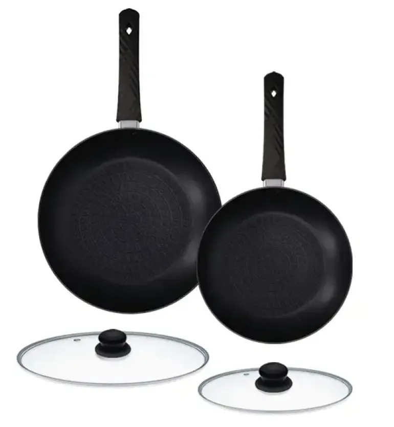 ZWIEGER LOVRO Komplet Patelnia 20, 28 cm + pokrywki | aluminium | powłoka PFLUON indukcja