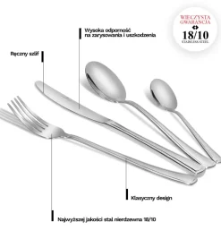 ZWIEGER MONDE Sztućce Komplet 48 elementów dla 12 osób - stal 18/10