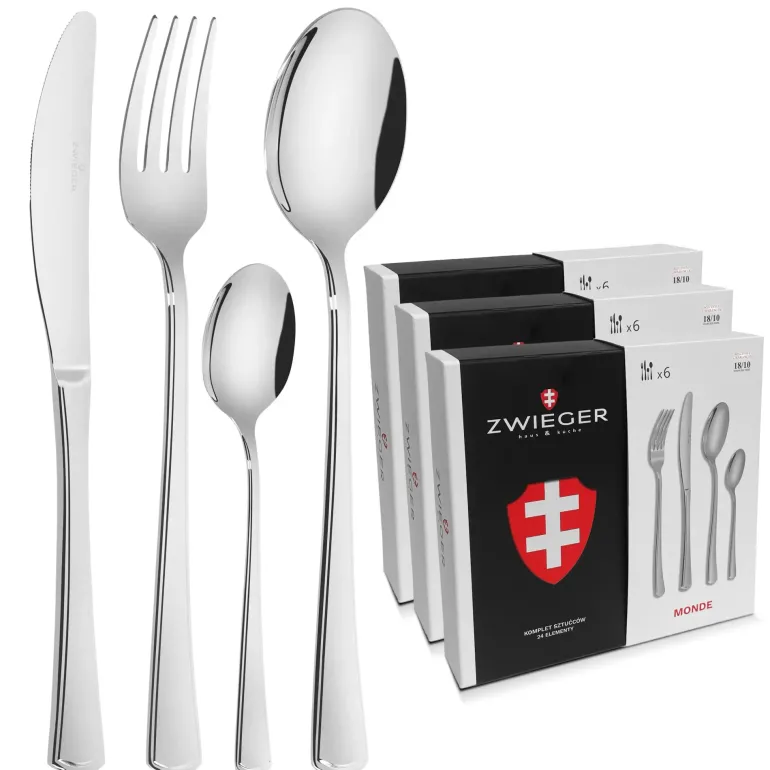 ZWIEGER MONDE Sztućce Komplet 72 elementy dla 18 osób - stal 18/10
