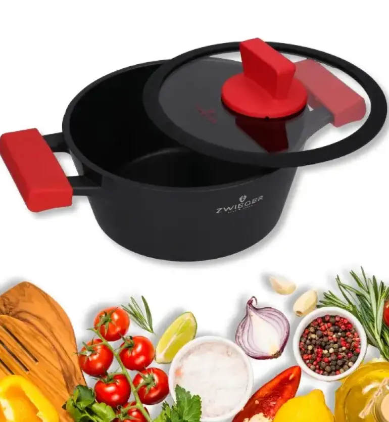 ZWIEGER OBSIDIAN Garnek z pokrywką 3,5 l / 24 cm GREBLON C3+