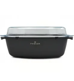 ZWIEGER OBSIDIAN Komplet Garnki 6 el z pokrywkami 5,5l/ 3,5l/ 2l GREBLON + Brytfanna Practi Plus
