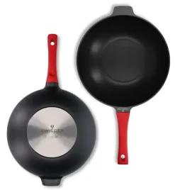 ZWIEGER OBSIDIAN Komplet Garnki 6 el z pokrywkami 5,5l/ 3,5l/ 2l + Rondel + Patelnie 20, 24, 28 cm + Wok 32 cm / GREBLON