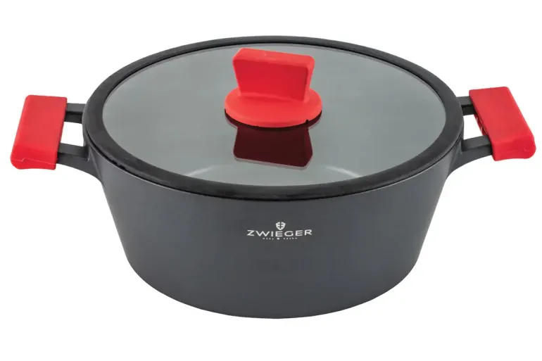 ZWIEGER OBSIDIAN Komplet garnków z pokrywkami 6 el + patelnie Zwieger Obsidian 20, 28 cm