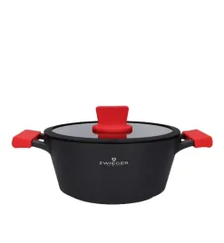 ZWIEGER OBSIDIAN Komplet Garnki 6 el z pokrywkami 5,5l/ 3,5l/ 2l GREBLON