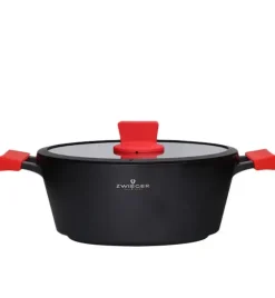 ZWIEGER OBSIDIAN Komplet Garnki 6 el z pokrywkami 5,5l/ 3,5l/ 2l +rondel / GREBLON C3+