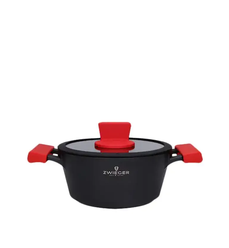 ZWIEGER OBSIDIAN Komplet Garnki 6 el z pokrywkami 5,5l/ 3,5l/ 2l +rondel / GREBLON C3+